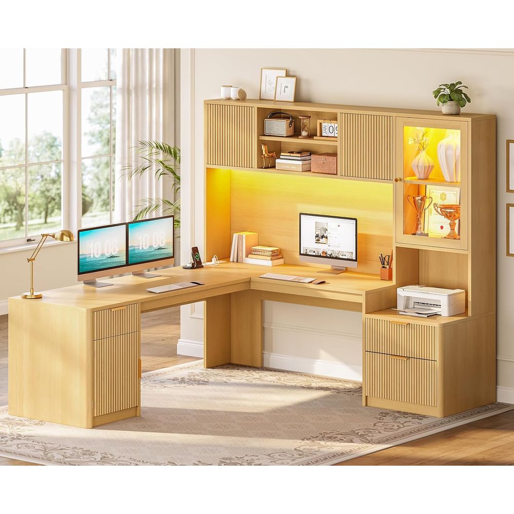 Home Office L Shaped Desk - 67 x 65 L자형 책상(RGB LED,