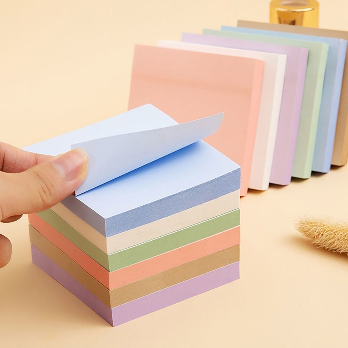 Sticky Note Dispenser - 100매 컬러 스티커 노트 패드 포스트잇