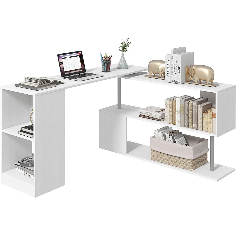 Home Office Shed - 55인치 회전식 코너 컴퓨터 책상 -