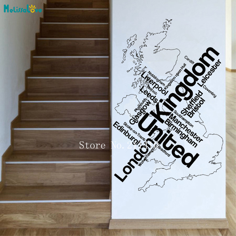 Home Office London - 벽 스티커지도 런던 Unied 영국 영국