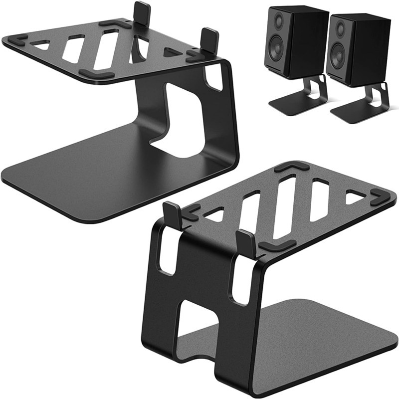 Monitor Riser Stand - 2개 세트 데스크탑 스피커 스탠드, 데스크탑