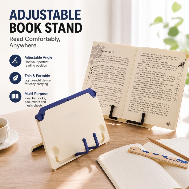 Document Holder Stand - 조절 가능한 독서용 책꽂이, 고정식 암이