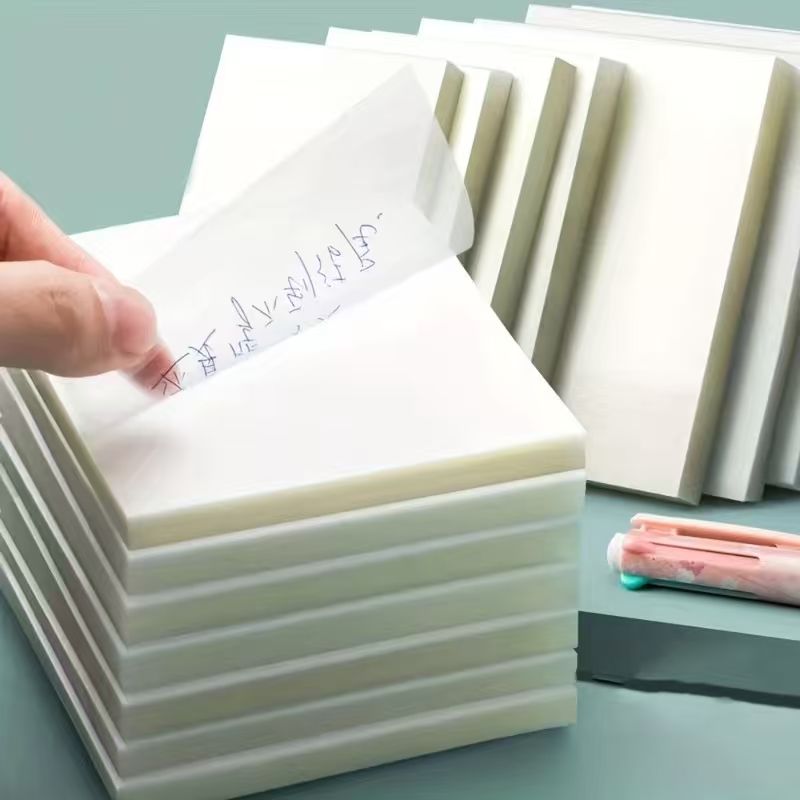 Sticky Note Dispenser - 50매 투명 스티커 메모 패드 방수