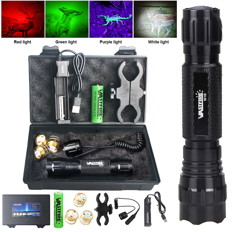 Zoom Lighting Kit - 전문 사냥 손전등 세트, 그린, 레드,