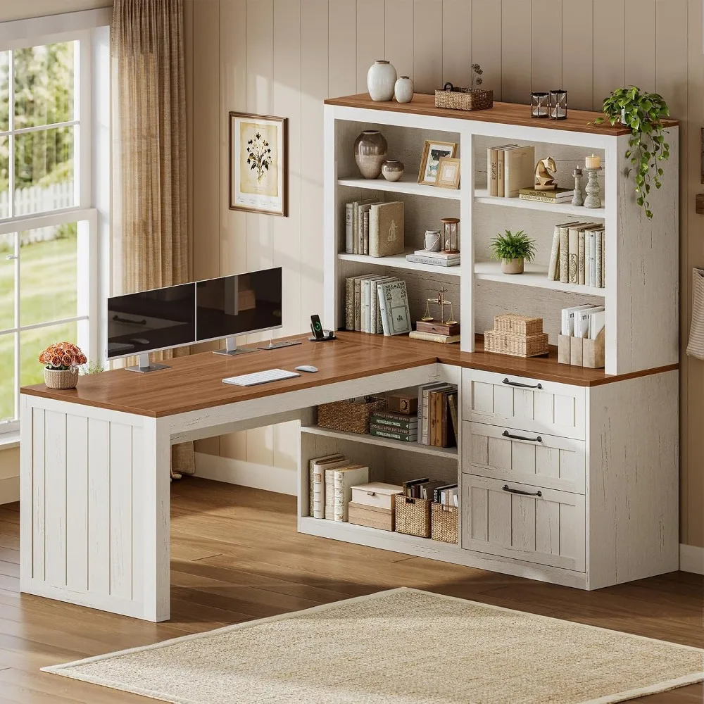 SEDETA 농가풍 L자형 컴퓨터 책상, 59인치 목재 - Home Office L Shaped Desk 리뷰 및 가격