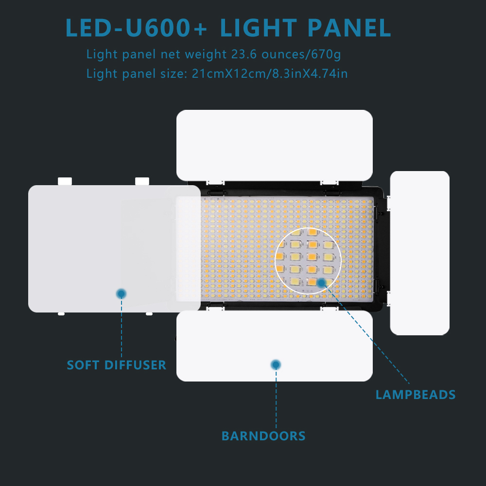 Nagnahz U800 LED 사진 스튜디오 조명 Ti - Zoom Lighting Kit 리뷰 및 가격