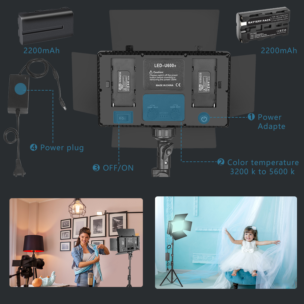 Nagnahz U800 LED 사진 스튜디오 조명 Ti - Zoom Lighting Kit 리뷰 및 가격
