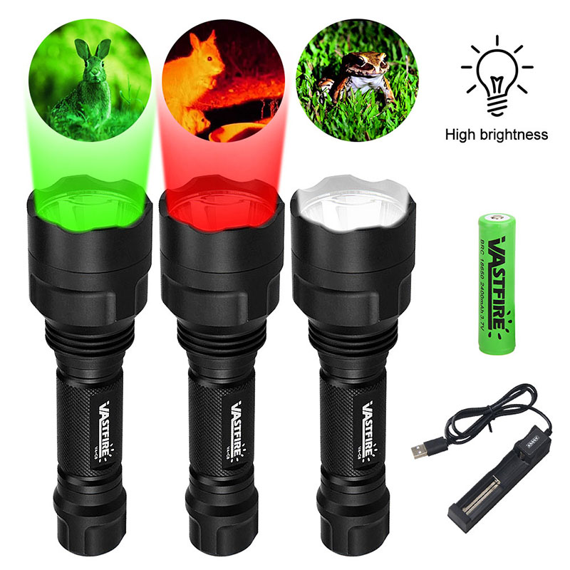 LED 전술 사냥 손전등, 녹색, 빨간색, 흰색, US - Zoom Lighting Kit 리뷰 및 가격