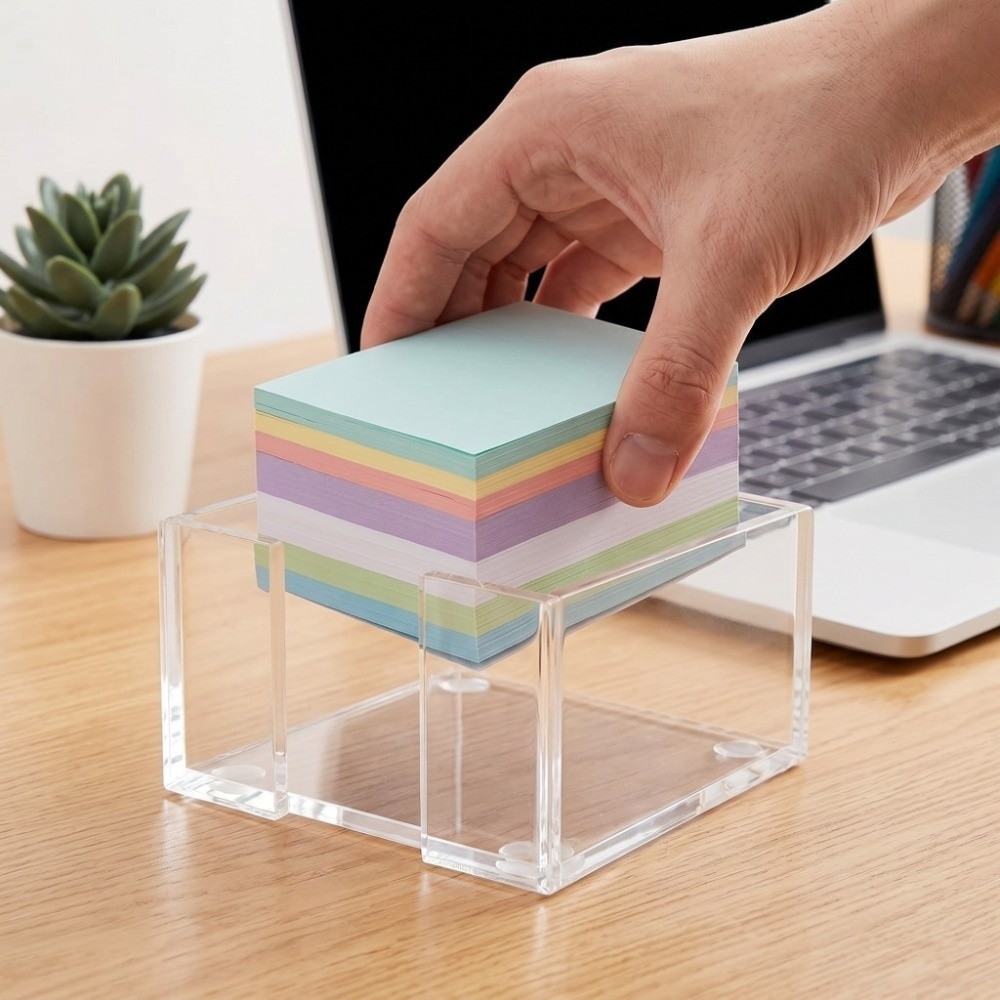 투명 스티커 메모 홀더 다기능 크리스탈 클리어 메모장  - Sticky Note Dispenser 리뷰 및 가격