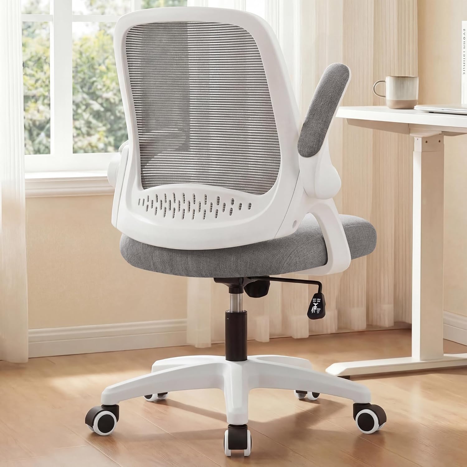 인체공학적 메쉬 사무용 의자, 요추 지지대, 높이 조절 - Home Office Desks 리뷰 및 가격