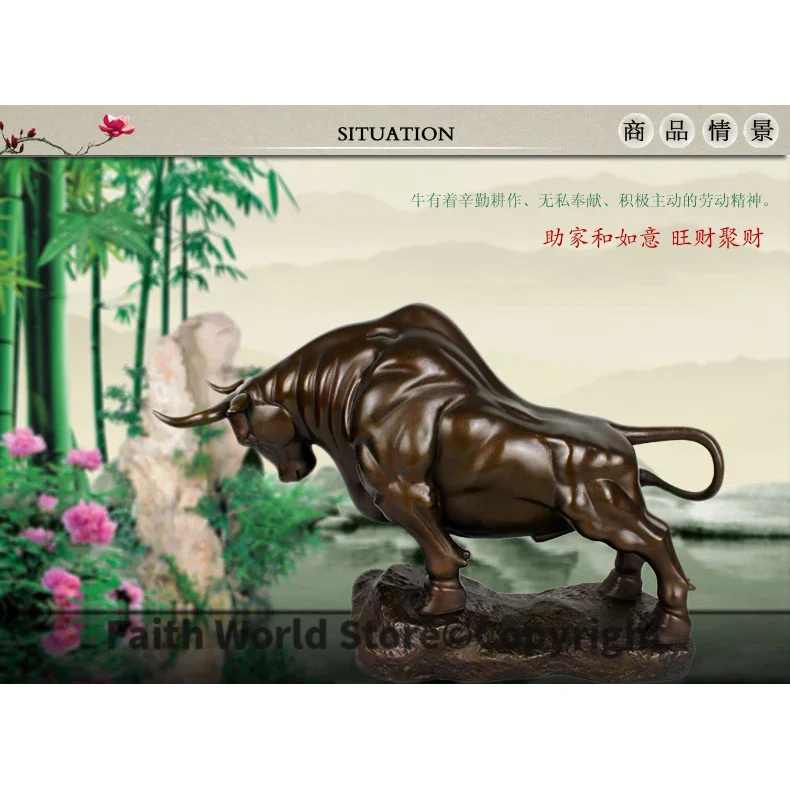주식 시장 COW 청동 조각상 장식, 최고의 비즈니스  - Home Office Marketing 리뷰 및 가격