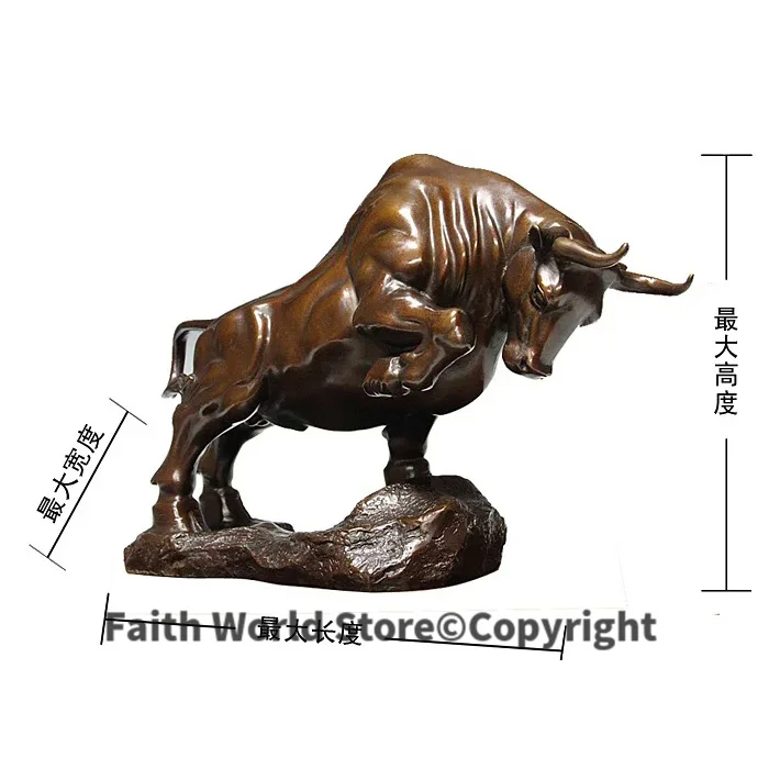 주식 시장 COW 청동 조각상 장식, 최고의 비즈니스  - Home Office Marketing 리뷰 및 가격