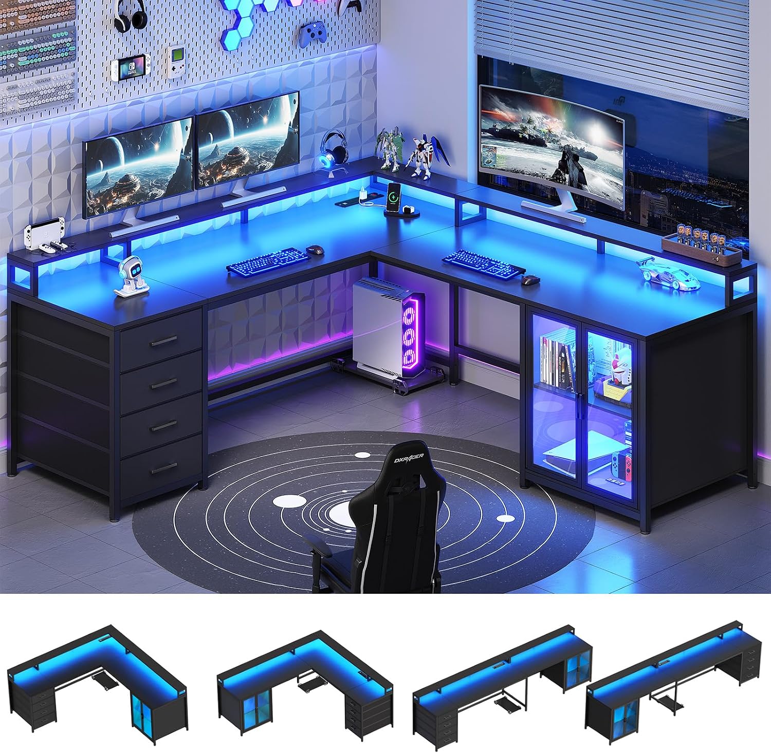 SEDETA L자형 게이밍 책상(서랍 4개 포함), 1 - Home Office L Shaped Desk 리뷰 및 가격