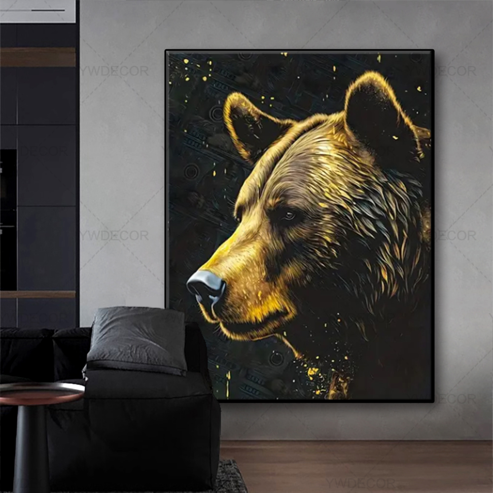 황소와 곰 동물 그림 캔버스 월스트리트 전사 주식 시장 - Home Office Marketing 리뷰 및 가격