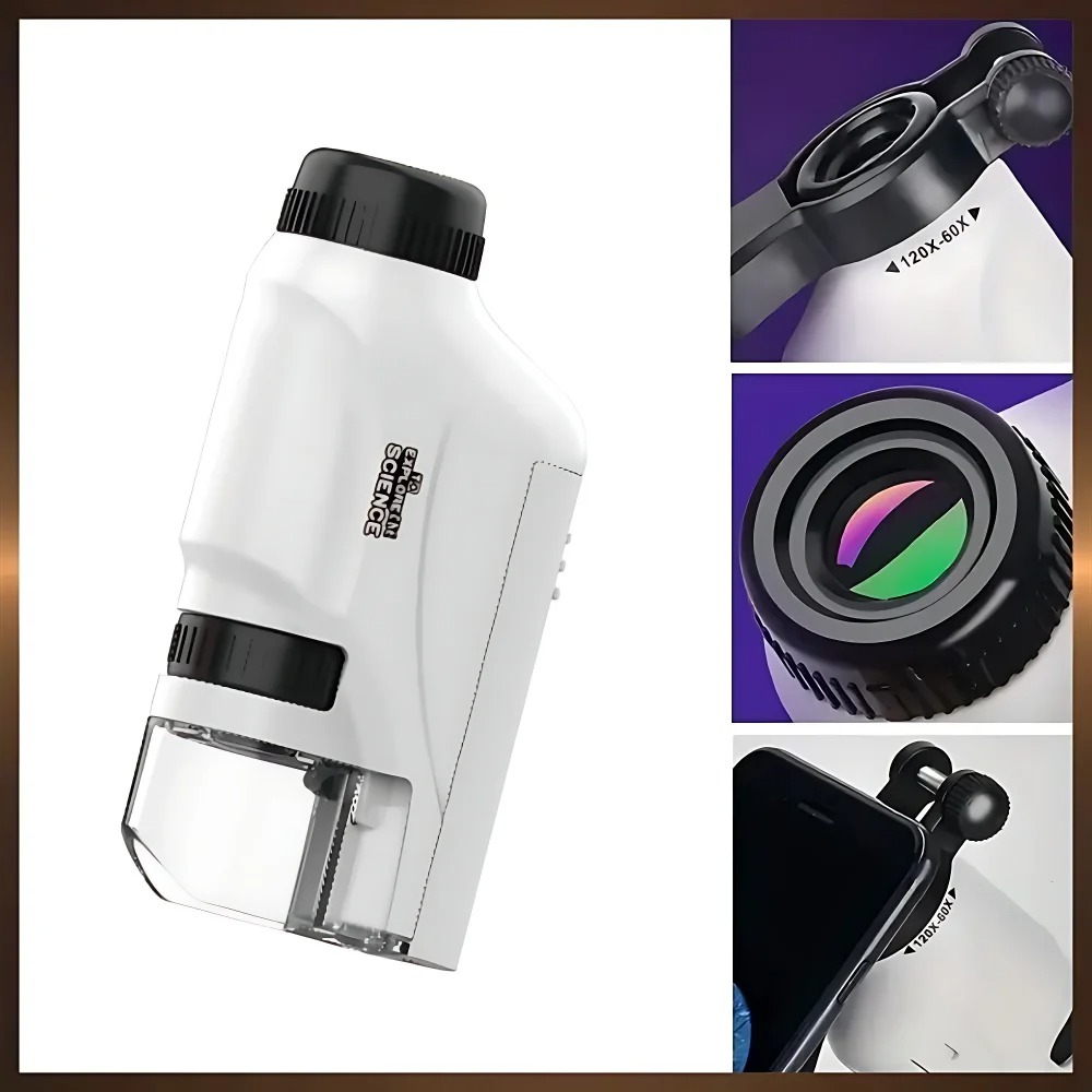 미니 포켓 랩 휴대용 현미경 키트 60-120x 조절식 - Zoom Lighting Kit 리뷰 및 가격