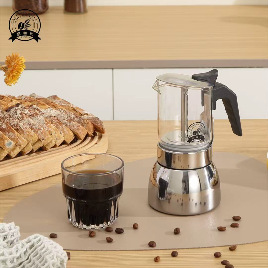 4/6 투명 모카 포트: 고붕규산 유리 본체, 내구성이 - Home Office Moka 리뷰 및 가격