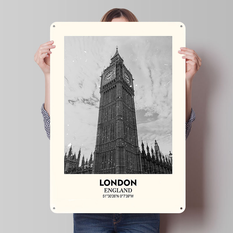런던 빅벤 인쇄 포스터 맞춤형 레트로 벽 예술 빈티지  - Home Office London 리뷰 및 가격