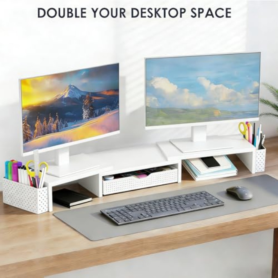 금속 책상 정리함 및 액세서리, 서랍과 2개의 펜 홀더 - Monitor Riser Stand 리뷰 및 가격