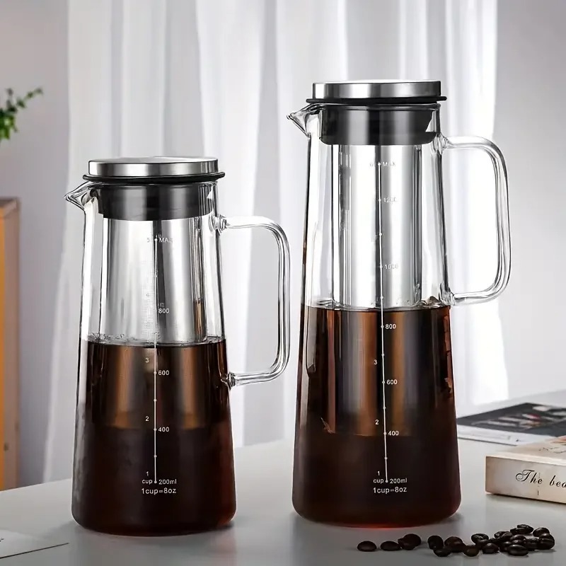 유리 냉침 커피 메이커 포트, 분리형 스테인리스 스틸  - Home Office Moka 리뷰 및 가격